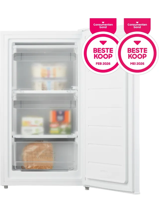 Tomado TFT4702W - Tafelmodel vriezer - 60 liter - 3 vrieslades - Energielabel D - Wit