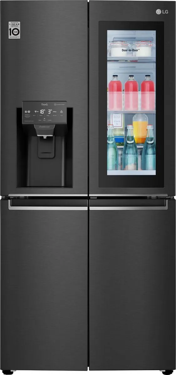 LG GMX844MC6F amerikaanse koelkast Vrijstaand 508 l F Zwart Black