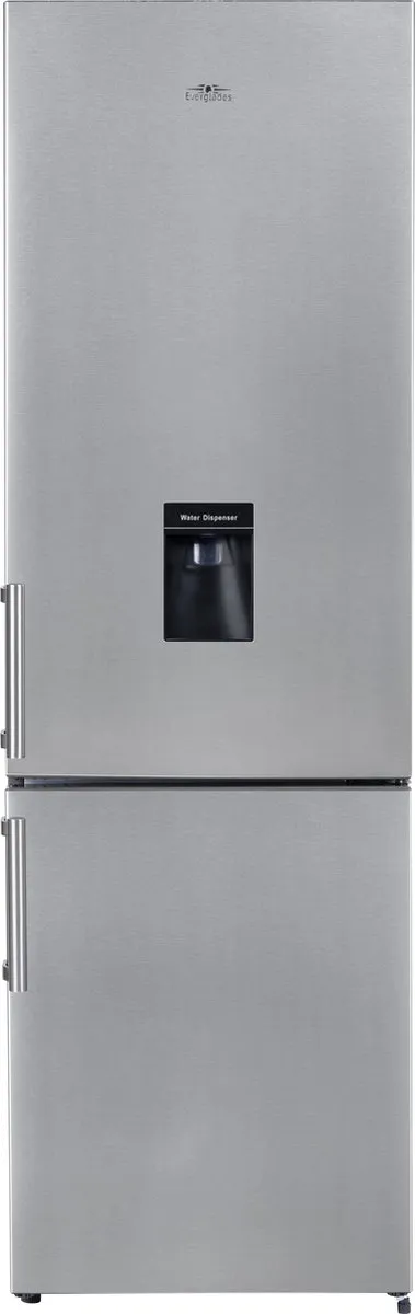 Everglades EVUD4048 - Koel- Vriescombinatie Inox Look - E Klasse - 268 Liter - 5 Jaar Garantie