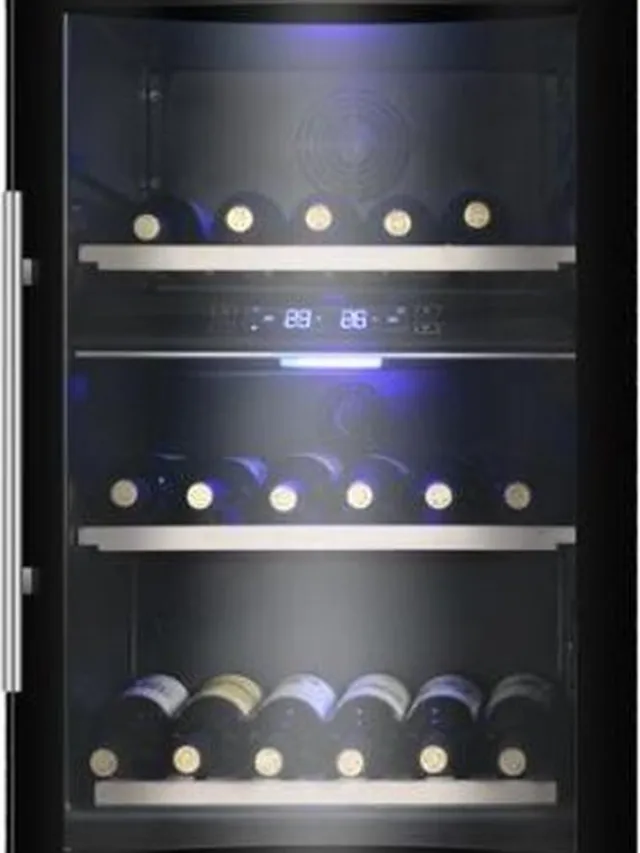 Caviss C242GBE4 - Wijnkoelkast - 42 flessen - 2 Temperatuurzones - Led verlichting - Vrijstaand - Anti-Vibratie zwart 42 flessen