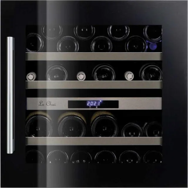 Le Chai LBN340 - Inbouw Wijnklimaatkast - 2 zones - 5 tot 20 °C - 34 Flessen - Zwart - 39 dB - H 60 cm