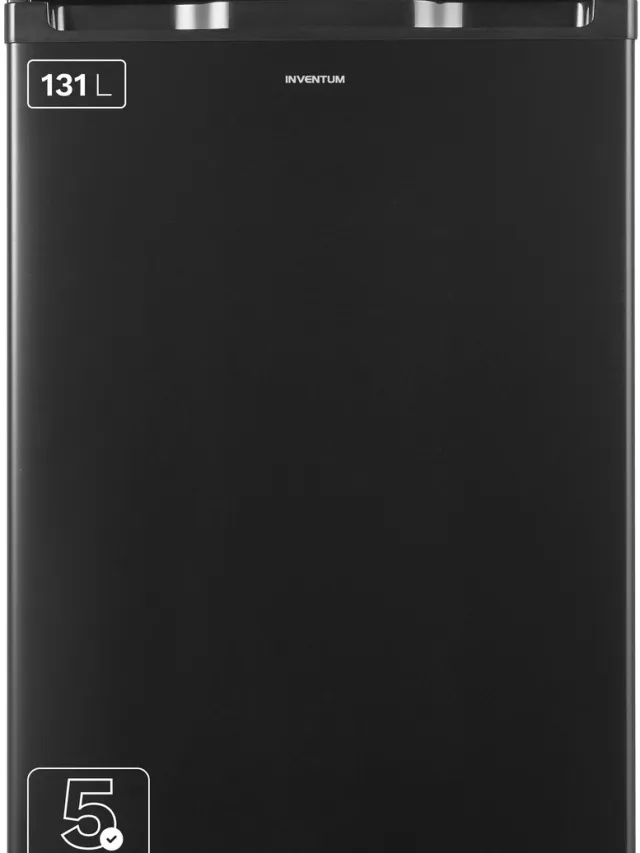 Inventum KK550B tafelmodel koelkast energiezuinig - 131 liter - Zonder vriesvak - 55 cm breed - Superkoelen - Led-verlichting - Energielabel D - Vrijstaand - Zwart