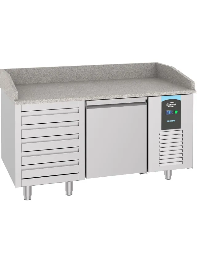 Combisteel Pizzawerkbank - 1 Deur - 5 Laden - RVS - Combisteel - 7489.5230 - Horeca & Professioneel Grijs
