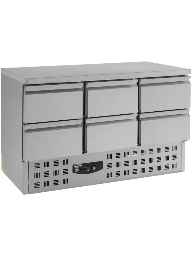 Combisteel Koelwerkbank 400L Met 6 Laden - 1365x700x875mm Multicolor