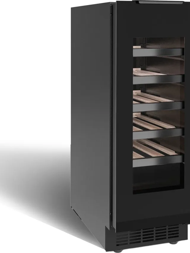Nestor M Wijnkoelkast NWXS119GN1 - 30 cm breed - 1 zone - 19 Flessen - 3 Kleuren LED Zwart 30 cm breed - 1 temperatuurzone