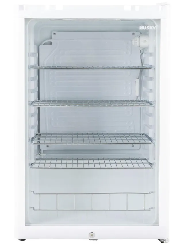 Husky KK110-WH-NL-HU - Koeler - Met Glazen Deur - 122 Liter - 36dB - Wit