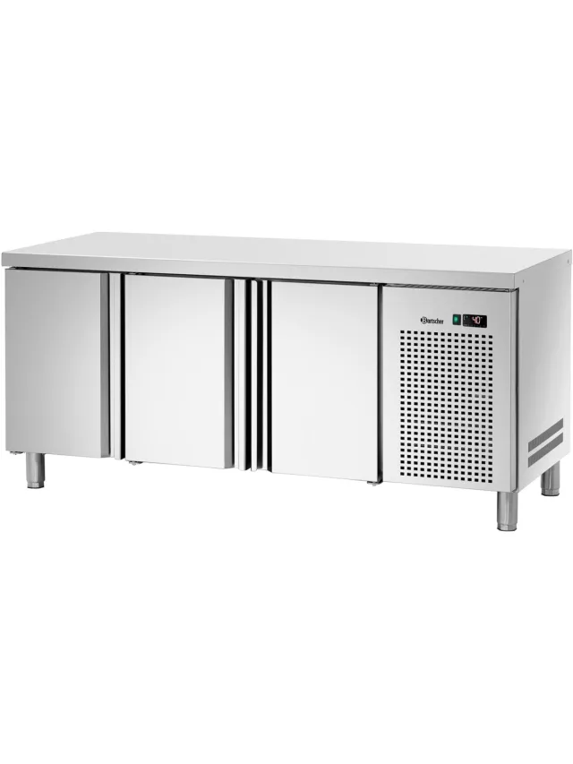 Bartscher Koelwerkbank - 420L - 3 Deuren - 0°C/+10°C - Geforceerd - 1792x700x850mm Grijs