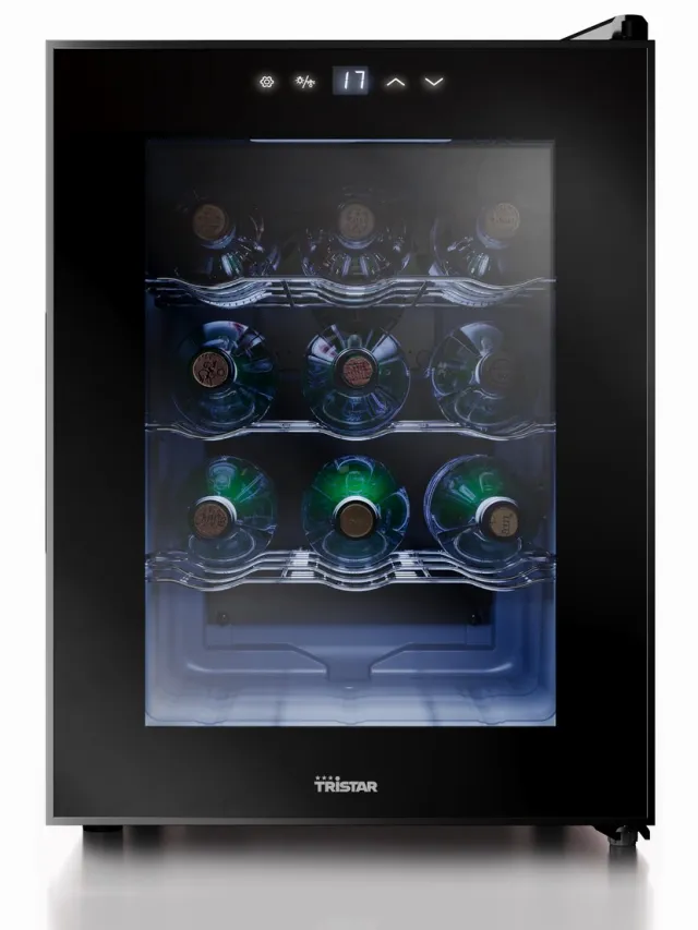 Tristar WR-7511 - Wijnkoelkast 12 Flessen - Wijnklimaatkast - 11 ⁰C tot 18 ⁰C - Zwart