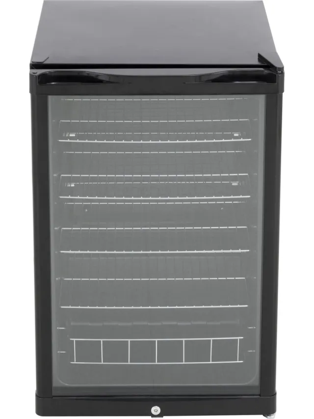 Husky KK110-BK-NL-HU - Koelkast Tafelmodel - Met Glazen Deur - 130 Liter - 40dB - Zwart