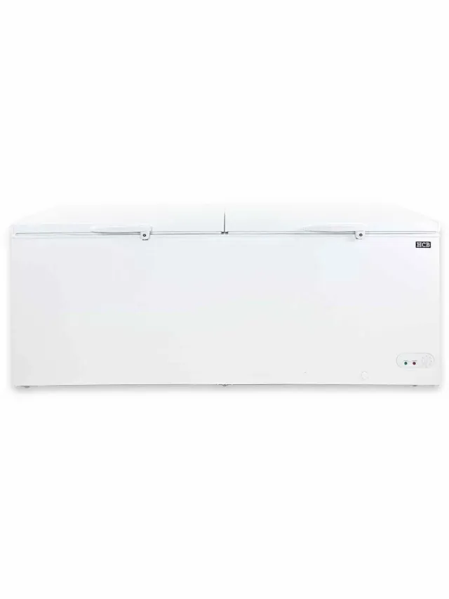 HCB Professionele Horeca vriezer - Vrieskist met dubbele klapdeksel - 670 liter - 230V - Diepvries koffer - 72.5x207.5x85 cm (DxBxH) - 79 kg - 9970 Wit