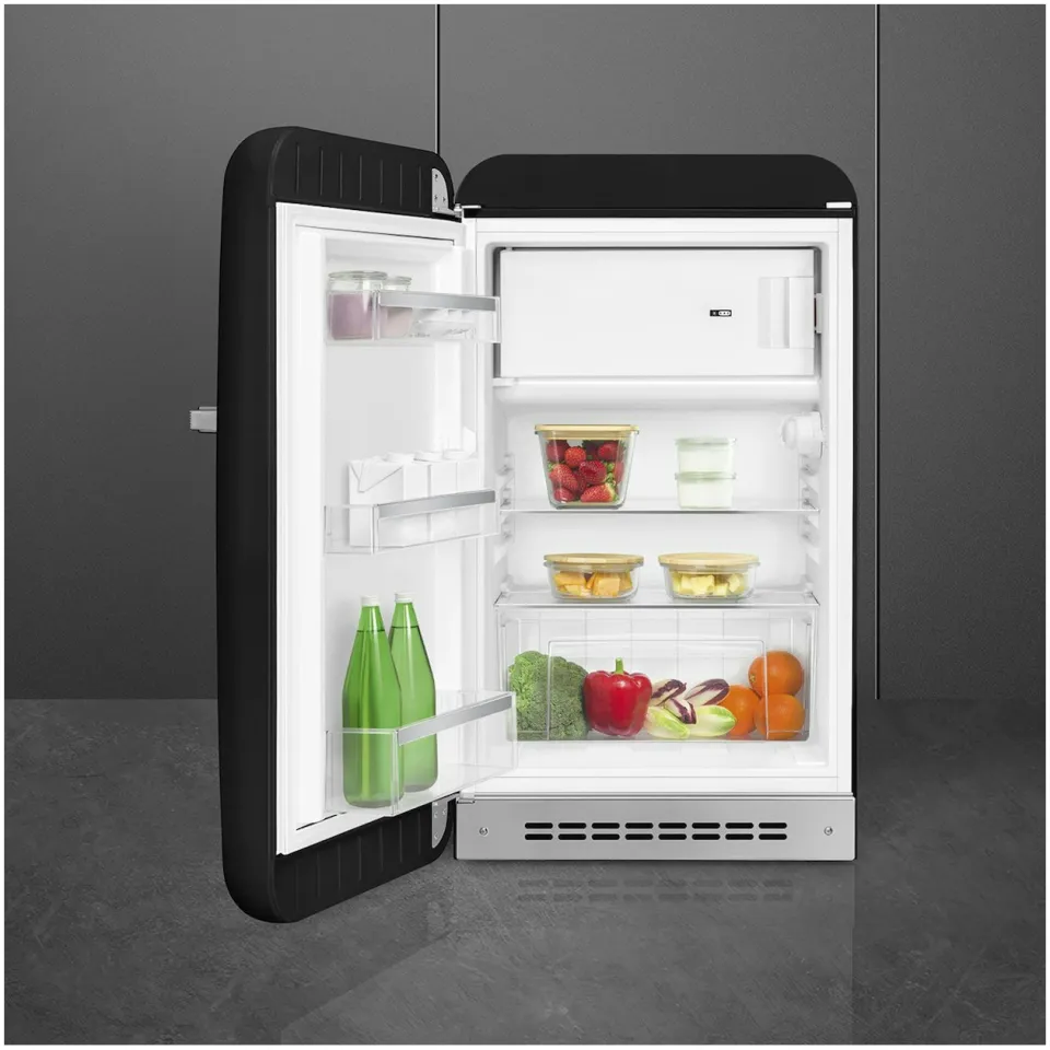 Smeg FAB10LBL6 koelkast met vriesvak zwart, foto 3