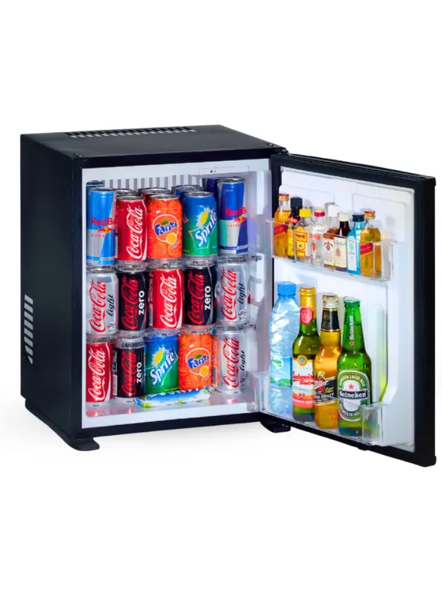 Technomax HP30LN minibar koelkast - 30 liter - compleet geruisloos - omkeerbare deur Zwart