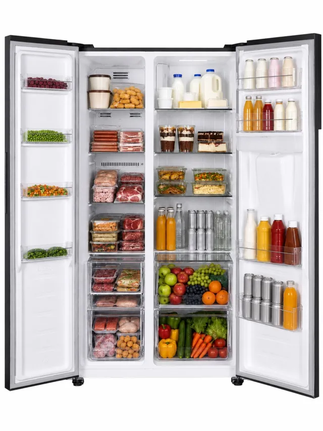 Heinner HSBS-HM529NFBKWDE++ Amerikaanse Side-by-Side Koelkast met Waterdispenser – 529 L – Full No Frost – LED Touch Display – Eco Functie – Zwart – 5 Jaar Garantie