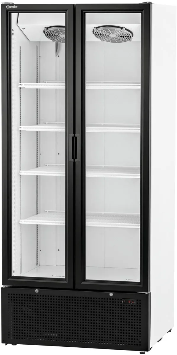 Bartscher Koelkast - 804L - Zwart/Wit - +1°C/+9°C - Geforceerd - Draaideuren - 880x720x2020mm - Horeca Koelkast Wit; Zwart
