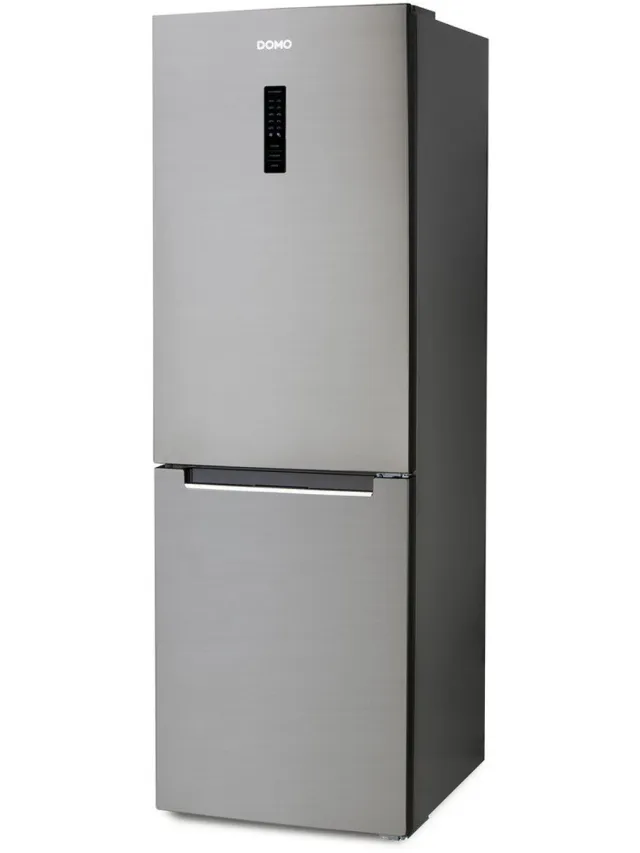 Domo DO91337C Koelvriescombinatie - Koelkast met Diepvriezer - No Frost - B - 323 L - Inox