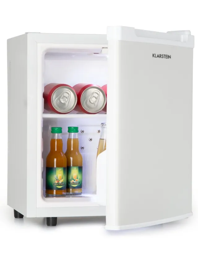 Klarstein Minibar Mini Koelkast voor Kamer, 30 L Mini Koelkast voor Dranken, Snacks & Cosmetica, Kleine , Kleine en Stille Koelkast, Skincare Koelkast voor Kamer & Kantoor 5–15 °C - 23 dB - voor Slaapkamer - Compact Geruisloos Wit