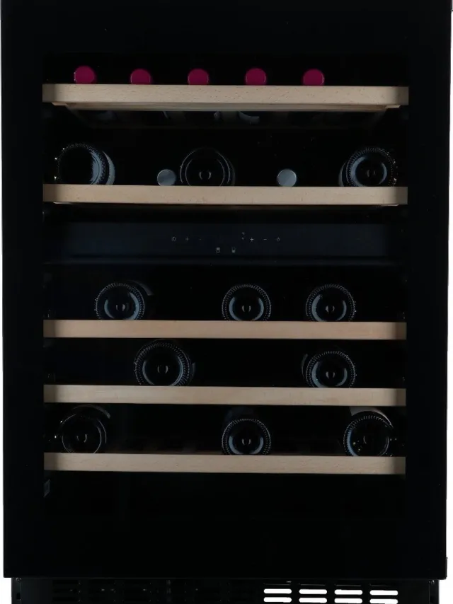 Vinata Premium Wijnklimaatkast Ciamarella - Vrijstaand en Onderbouw - Zwart - 54 flessen - 88 x 59.5 x 57.5 cm - Glazen deur